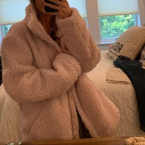 BRAND NEW Fluffy Pink PacSun Jacket XS/S